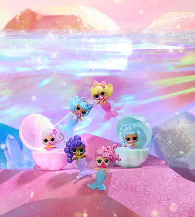 L.O.L. Surprise, Mermaids! Makeover Magic, kula niespodzianka z laleczką i błyszczykiem, 1 szt.