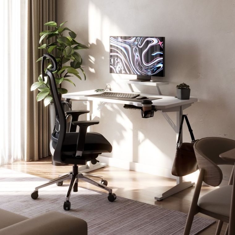 Mark Adler, Leader 5.1 White, biurko komputerowe z półką, 115 cm