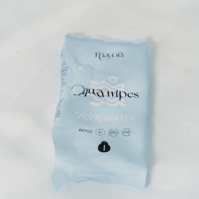 Mayola, chusteczki nawilżane, 99.9% wody i owies, 60 szt.
