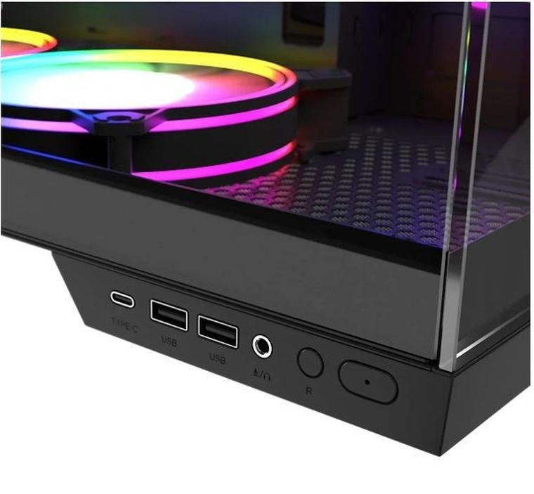 Modecom, Volcano Panorama APEX ARGB 3F Midi, obudowa komputerowa, szara