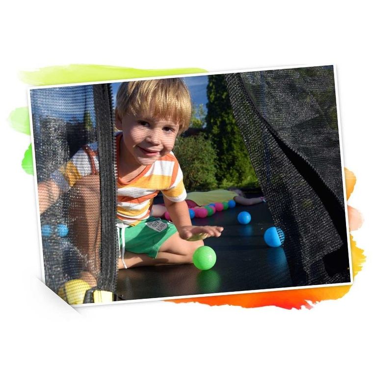 Neo-Sport, trampolina ogrodowa profilowana, z siatką wewnętrzną, 8ft/252 cm