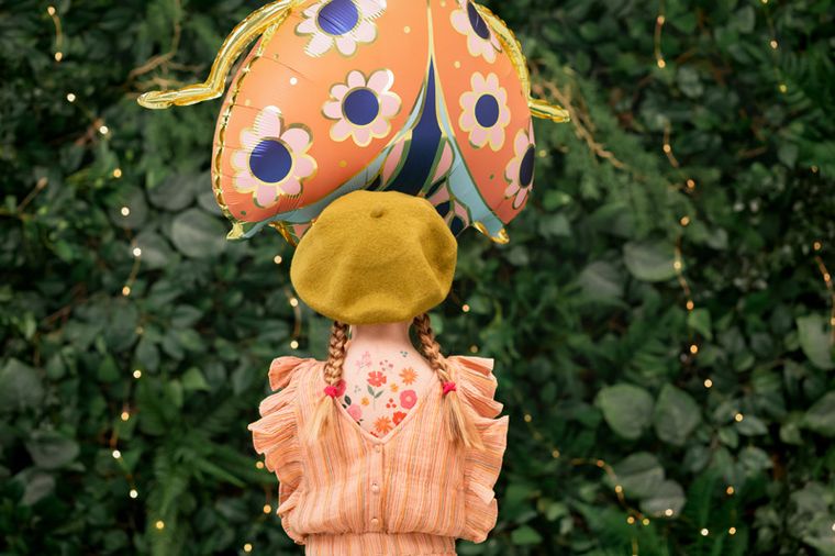 PartyDeco, balon foliowy Biedronka, 87-75 cm, mix, 1 szt.