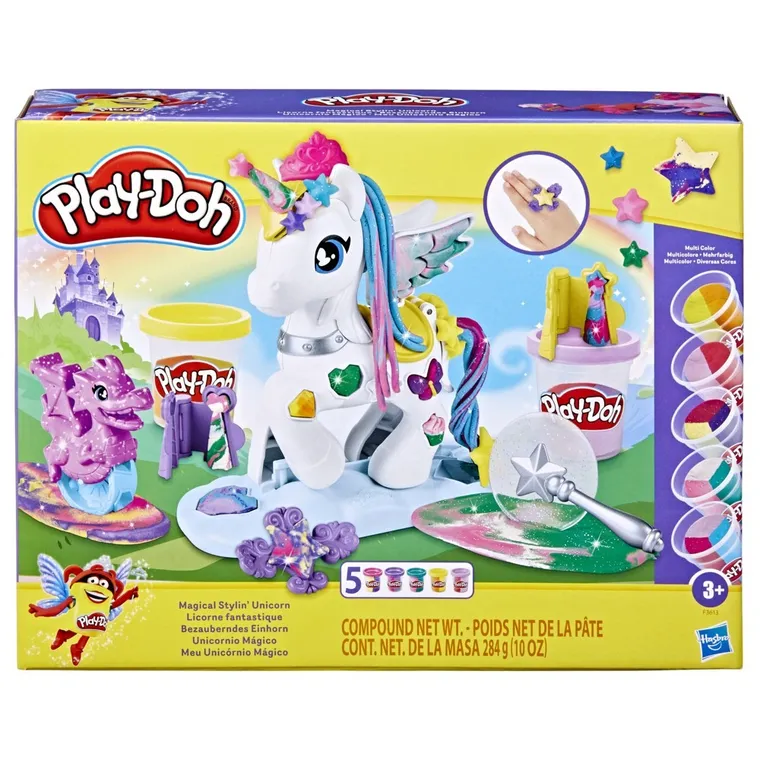 Play-Doh, Magiczny jednorożec, zestaw kreatywny, 5 tub