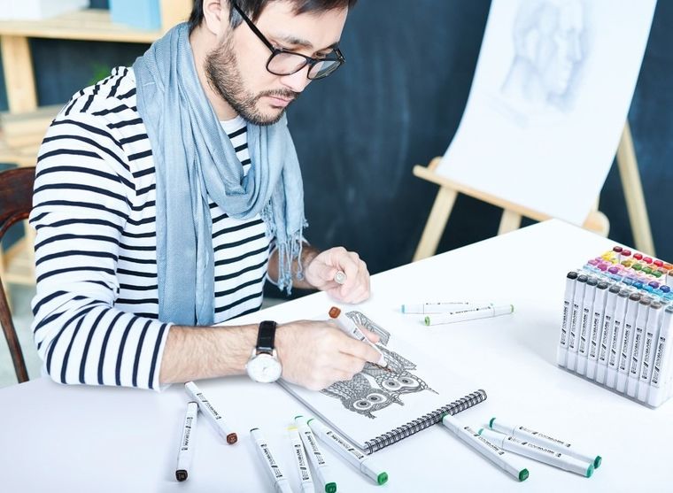 Rawmark, PurePro, promarkery + etui ze stelażem, 80 kolorów