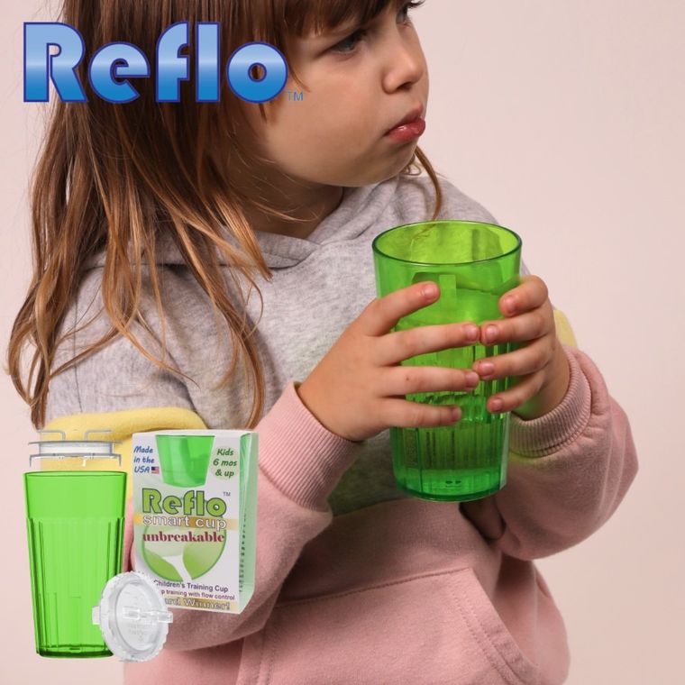 Reflo, kubek do nauki picia, zielony, 280 ml