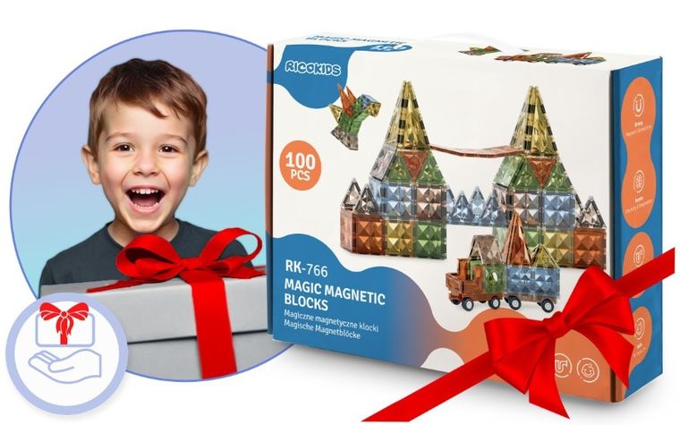 Ricokids, klocki magnetyczne, 100 elementów