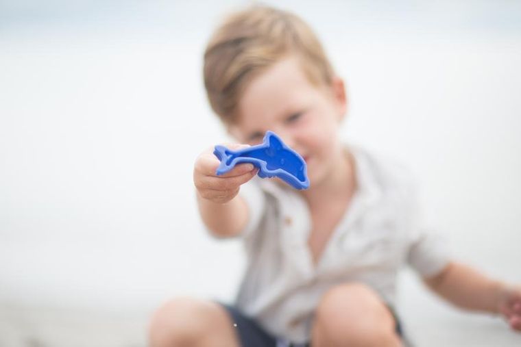 Scrunch, silikonowe foremki do piasku, szałwiowy, 4 szt.
