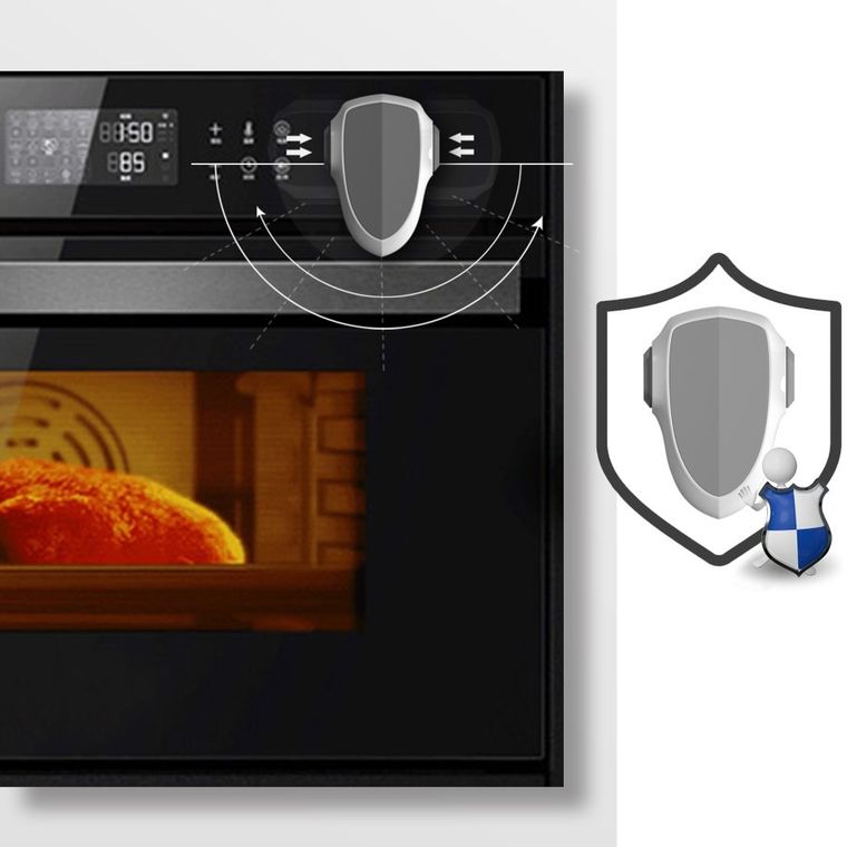 Sipo, zabezpieczenie drzwi piekarnika, białe