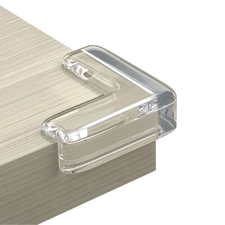 Sipo, zestaw silikonowych, transparentnych zabezpieczeń narożników mebli, kształt L, 12 szt.