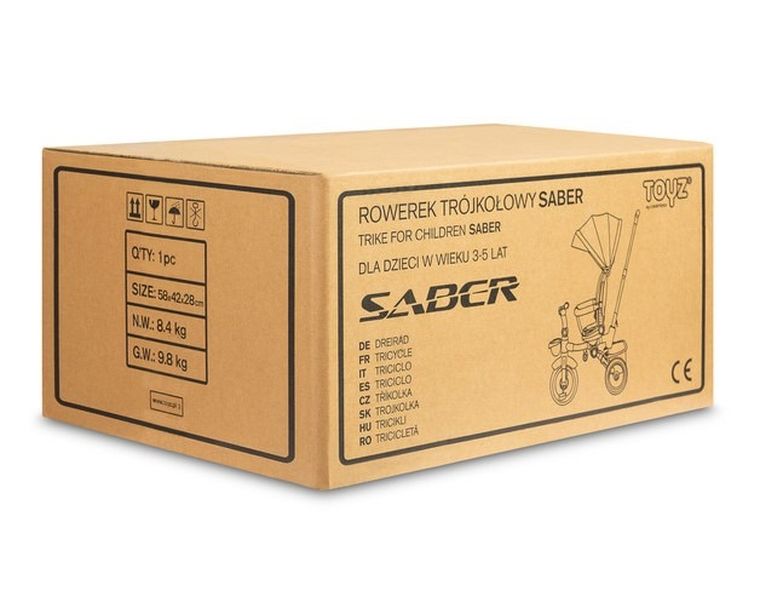 Toyz, Saber, rowerek 3-kołowy, beige