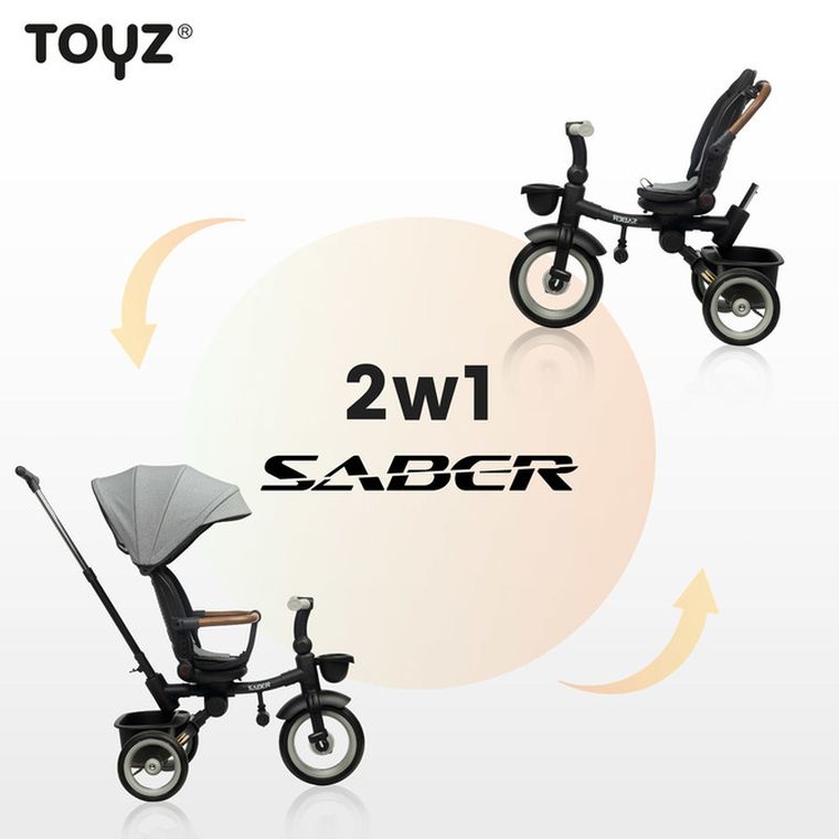 Toyz, Saber, rowerek 3-kołowy, grey