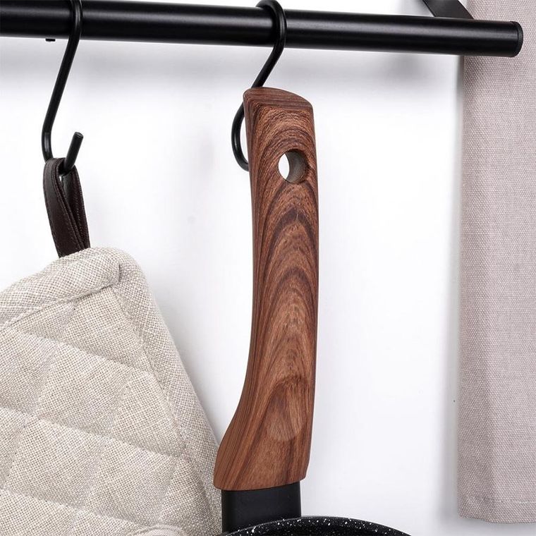 Vilde, Black&Wood, patelnia do naleśników, granitowa, 26 cm