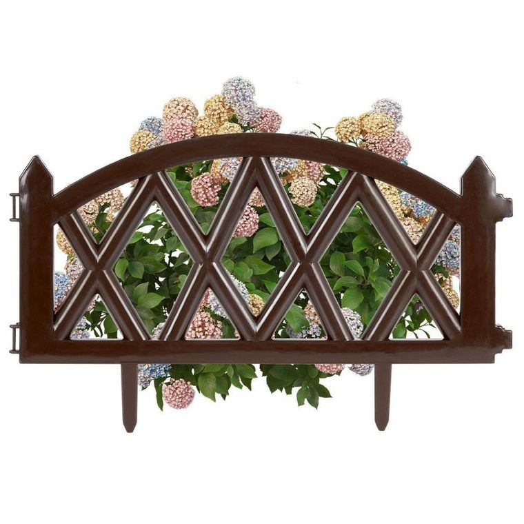 Vilde, płotek ogrodowy, brązowy, 49-30 cm