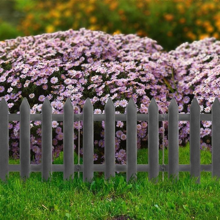 Vilde, płotek ogrodowy, grafitowy, 30-30 cm, 10 szt.