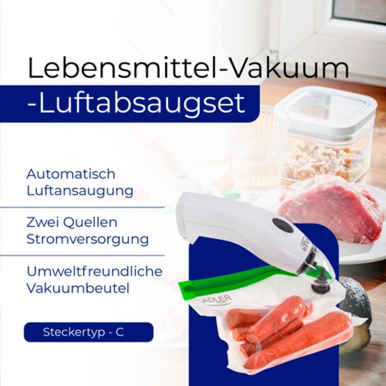 Adler, pompka próżniowa + zestaw do próżniowego pakowania