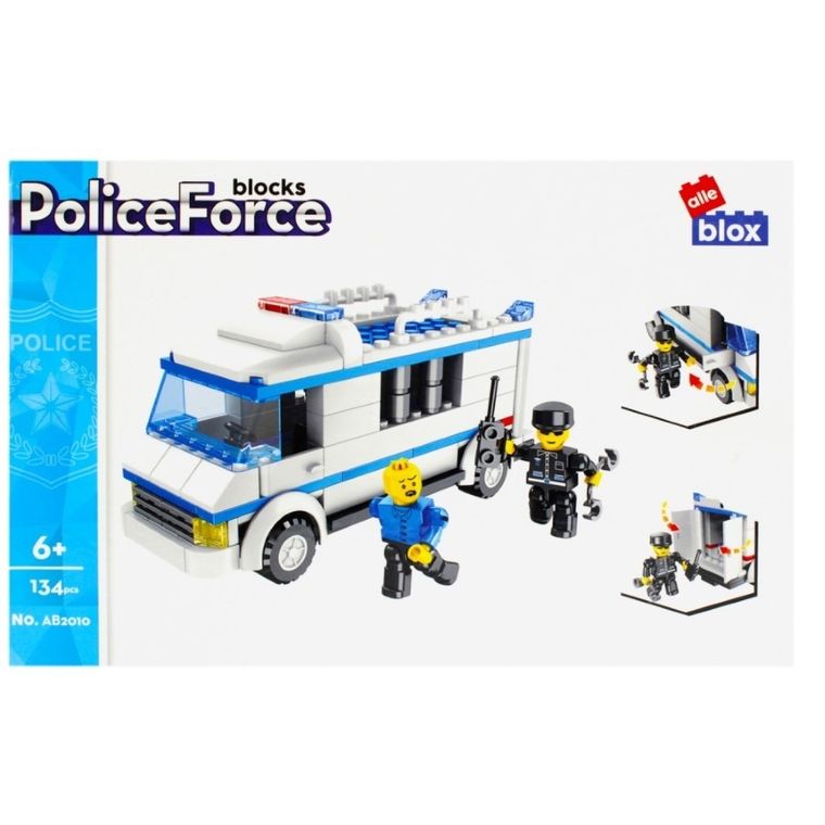 Alleblox, wóz policyjny, klocki konstrukcyjne, 134 elementy