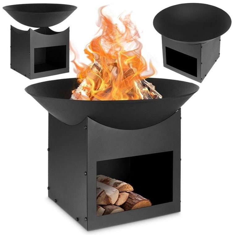 Ambiance, palenisko ogrodowe metalowe czarne, 56-41 cm