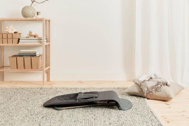 BabyBjörn, Bliss Woven, leżaczek bujaczek, antracytowy + zabawka do leżaczka, Balance, Googly Eyes