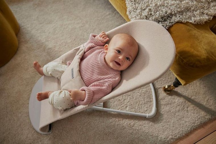 BabyBjörn, Bliss Woven, leżaczek bujaczek, melanżowy beżowy