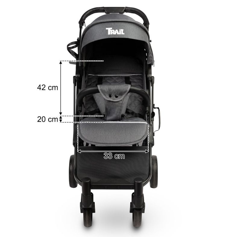 Caretero, Trail, wózek spacerowy, Graphite