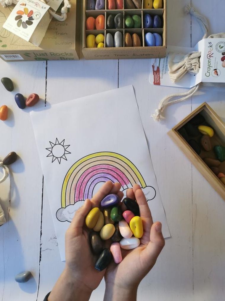 Crayon Rocks, kredki woskowe w pudełku, 16 kolorów, 64 szt.