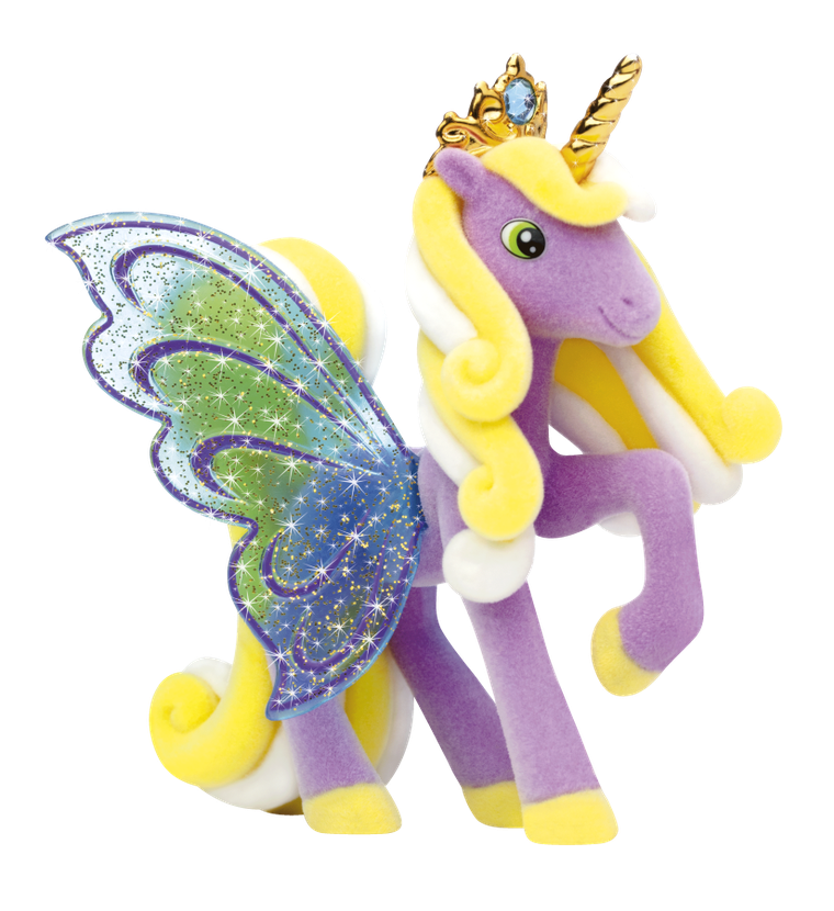 Galupy, Skrzydlate Jednorożce, brokatowa figurka z kryształkiem Swarovskiego, 1 szt.