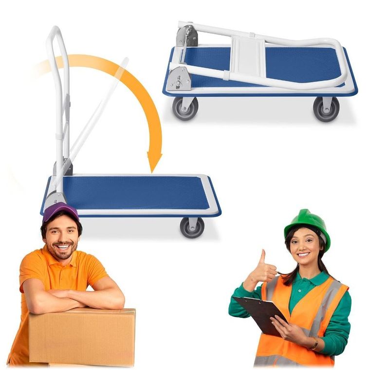 Humberg, wózek transportowy, ręczny, biało-niebieski