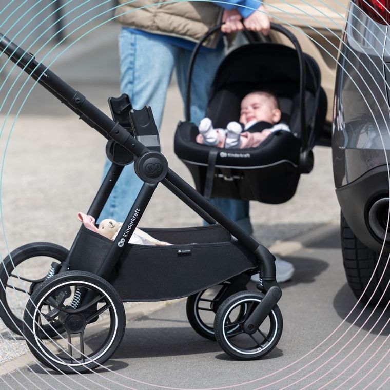 Kinderkraft, Nea, wózek wielofunkcyjny, 2w1, Midnight Black