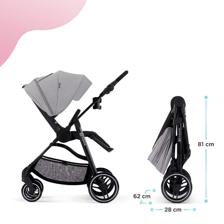 Kinderkraft, Vesto, wózek spacerowy, Grey