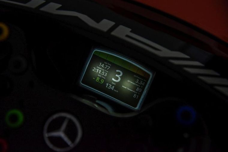 Lean Cars, auto na akumulator, Mercedes AMG GT3, pomarańczowy