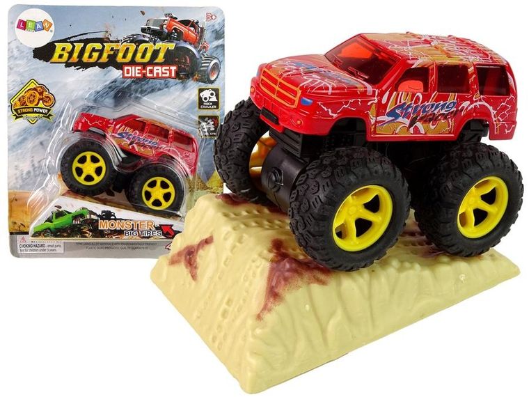 Lean Toys, BigFoot Die-Cast, pojazd z napędem i rampą, 1 szt.
