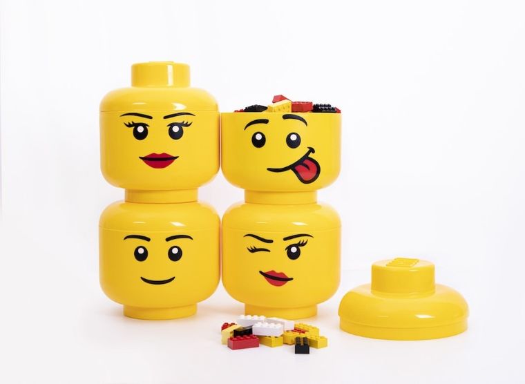 LEGO, mała głowa, chłopiec, pojemnik do przechowywania, rozmiar S, 2l