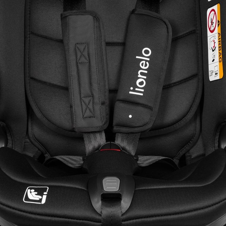 Lionelo, Bastiaan, RWF, I-size, fotelik samochodowy, Black Carbon, 0-36 kg, 40-150 cm
