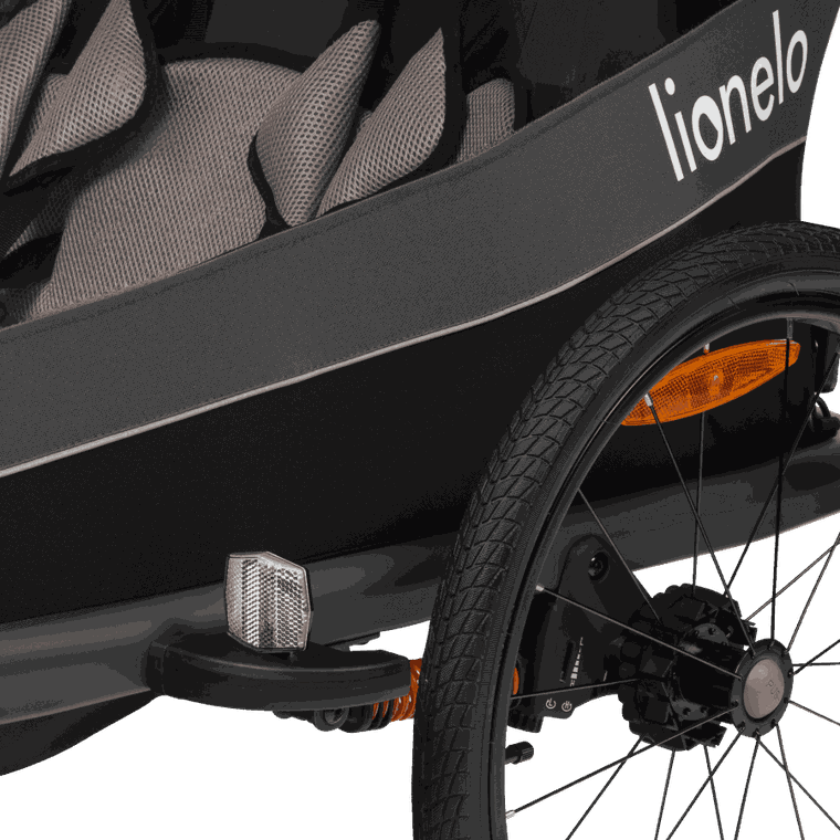Lionelo, Cama, przyczepka rowerowa, Grey Graphite
