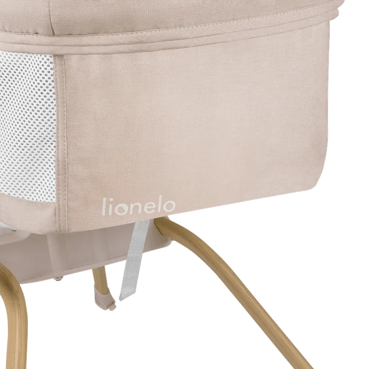 Lionelo, Malin Evo, łóżeczko z funkcją kołyski, beige natural