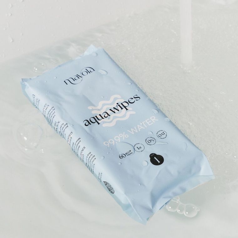 Mayola, chusteczki nawilżane, 99.9% wody i owies, 60 szt.