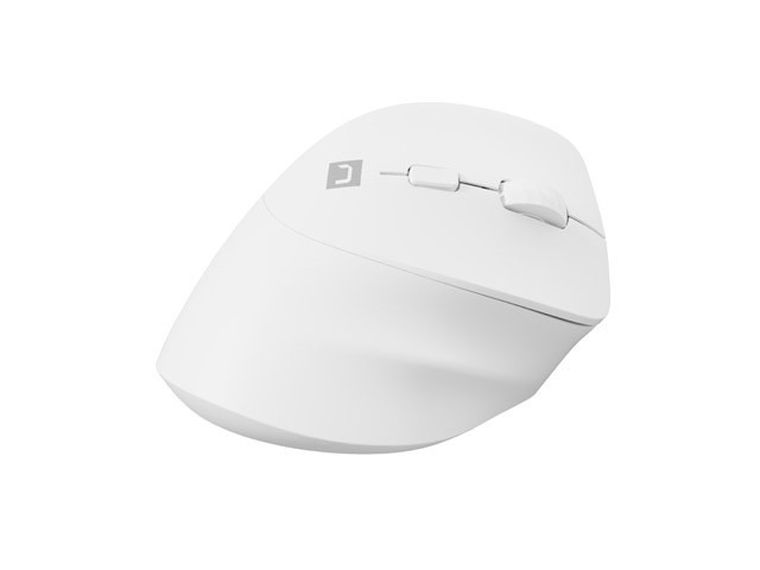Natec, mysz bezprzewodowa, wertykalna, Crake 2, BT 5.2 + 2.4GHz, biała