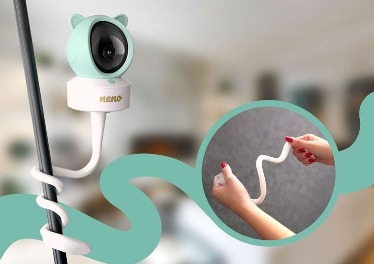 Neno, Ivo, obrotowa niania wideo z odbiornikiem, miętowa