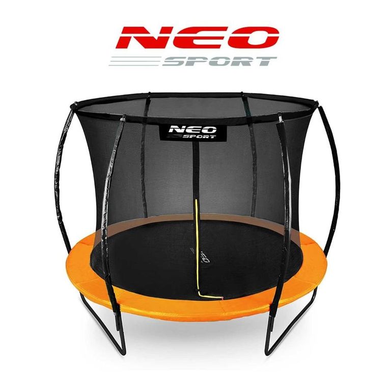 Neo-Sport, trampolina ogrodowa profilowana, z siatką wewnętrzną, 8ft/252 cm