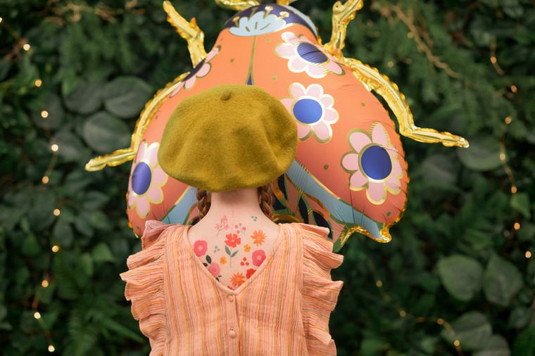 PartyDeco, balon foliowy Biedronka, 87-75 cm, mix, 1 szt.