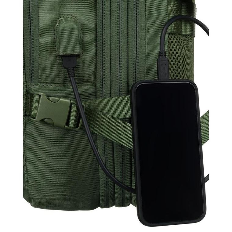 Peterson, plecak podróżny z miejscem na laptopa i portem USB, zielony