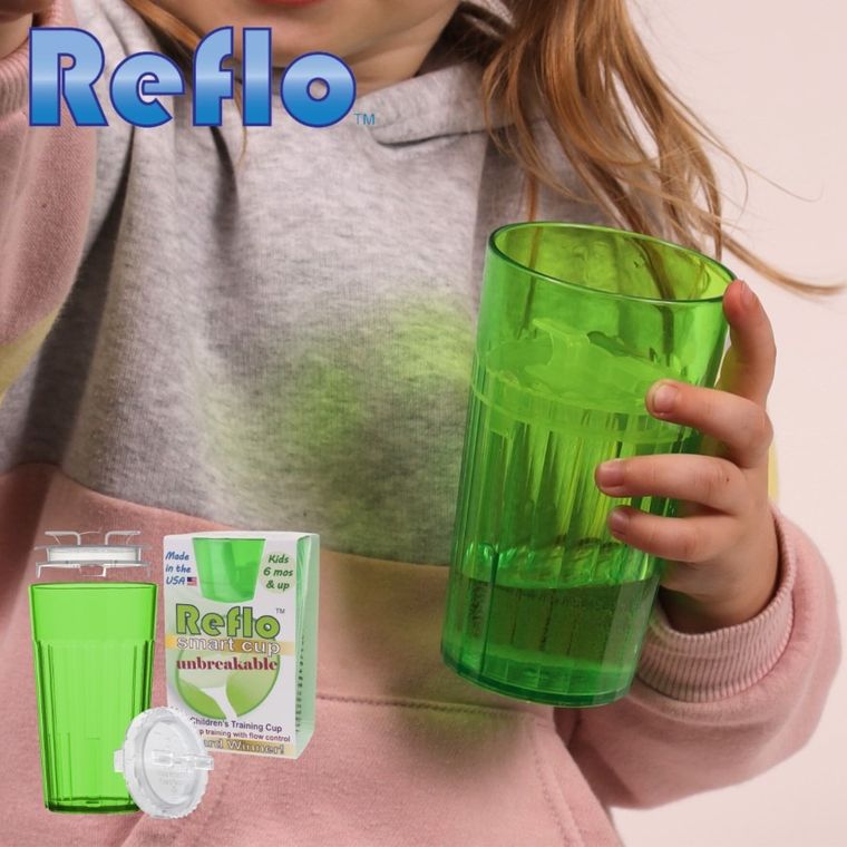 Reflo, kubek do nauki picia, zielony, 280 ml