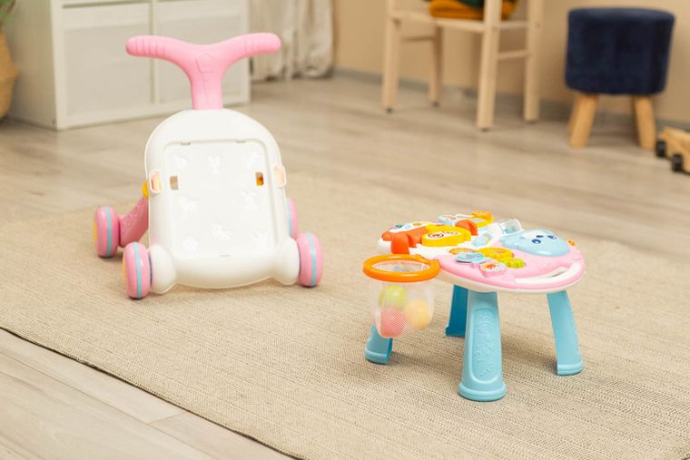 Toyz, Spark, chodzik, stolik edukacyjny, 2w1, pink