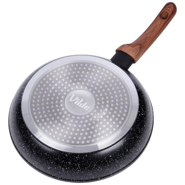 Vilde, Black & Wood, zestaw patelni, 20/24/28 cm, 3 szt.