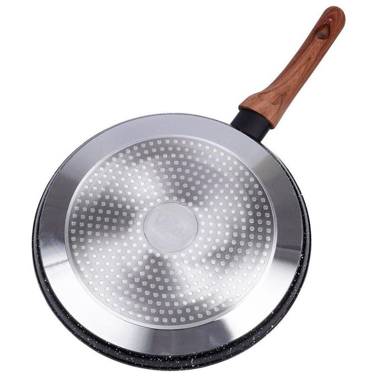 Vilde, Black&Wood, patelnia do naleśników, granitowa, 26 cm