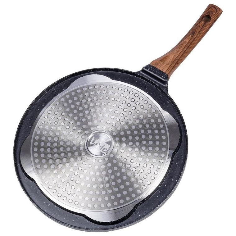 Vilde, patelnia do jajek granitowa, 4 otwory, Black&Wood, 26 cm