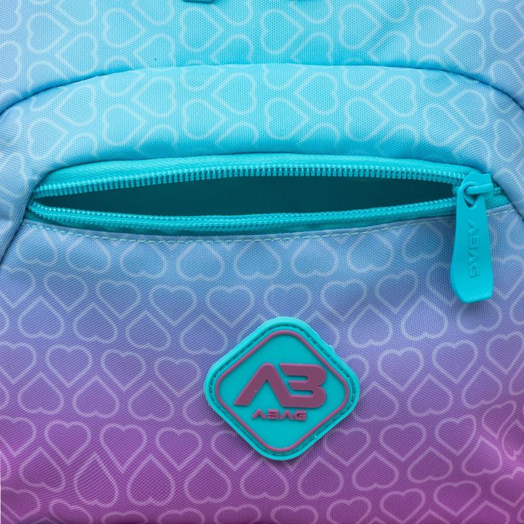 Abag, plecak szkolny, 3-komorowy, hexagon mint ombre