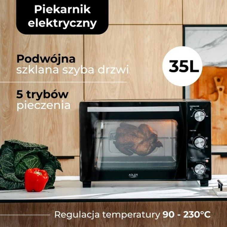 Adler, piekarnik elektryczny, 35l
