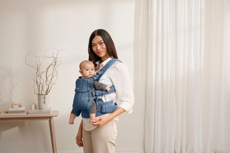 BabyBjörn, Harmony, nosidełko, woven, niebieski melanż