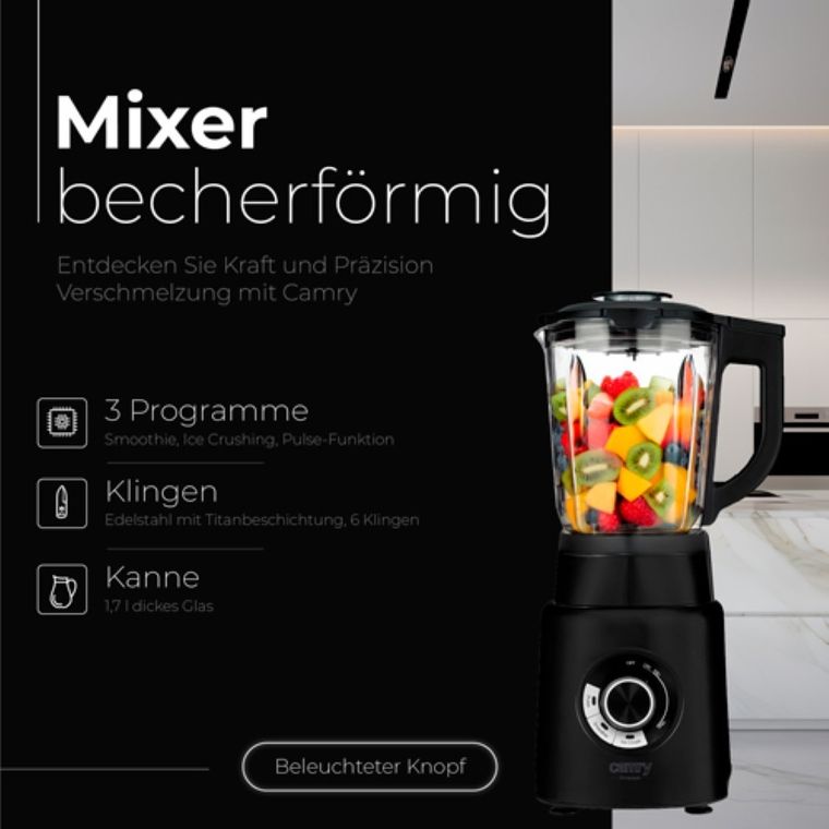 Camry, blender kielichowy, 1,7l